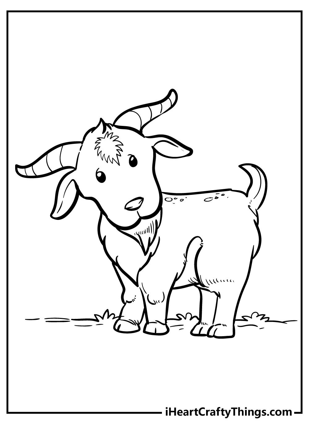 Goat Coloring Book free printable