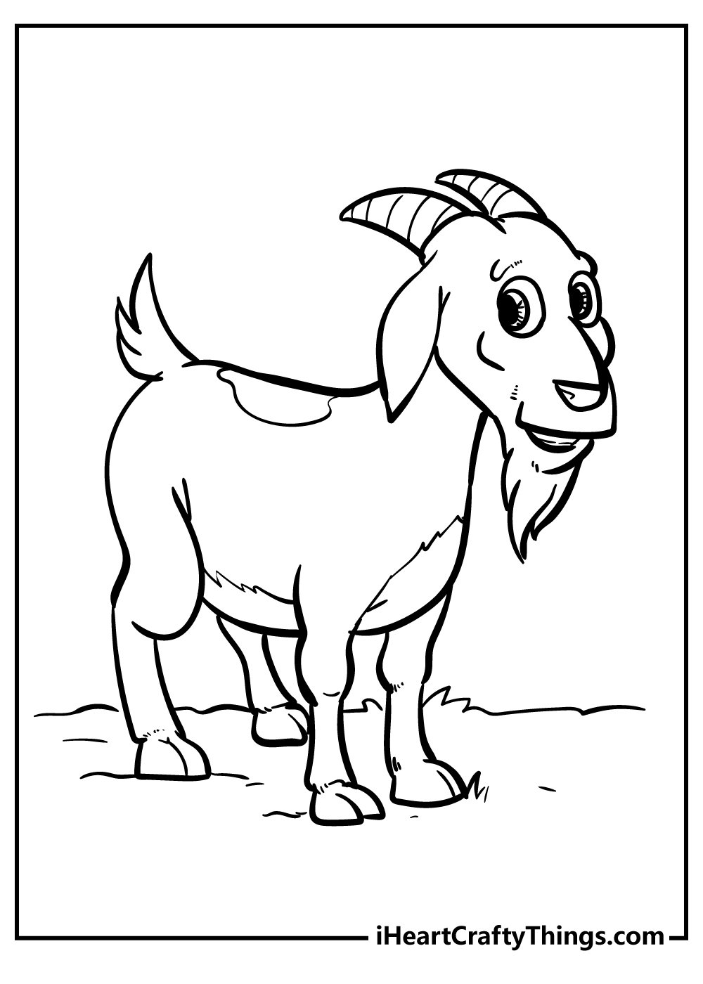 Goat Coloring Sheet for children free download