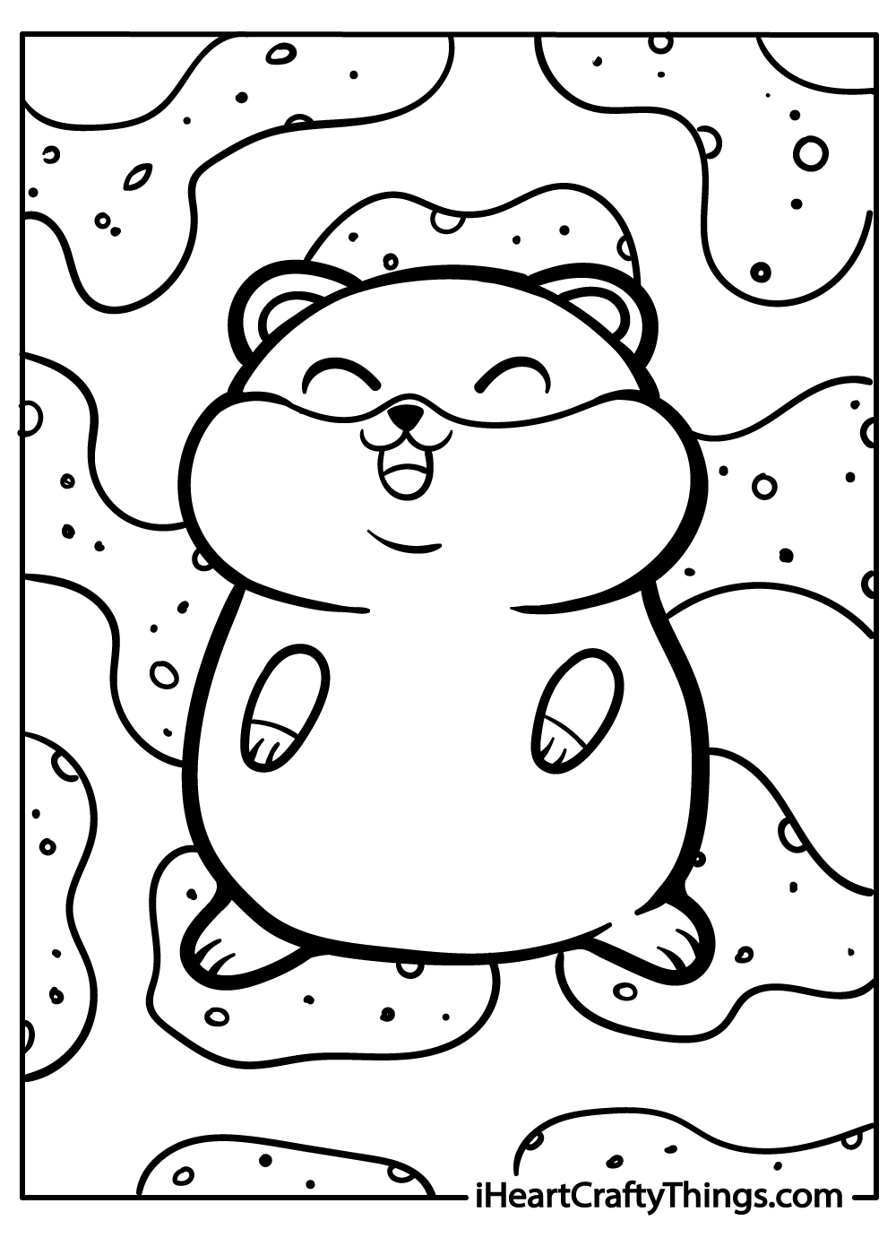 new hamster coloring printable
