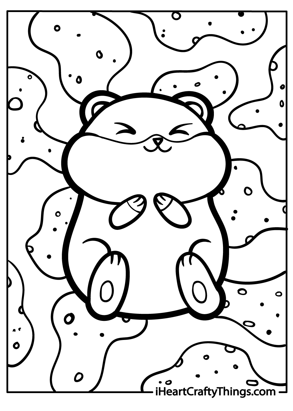 new hamster coloring printable for adults