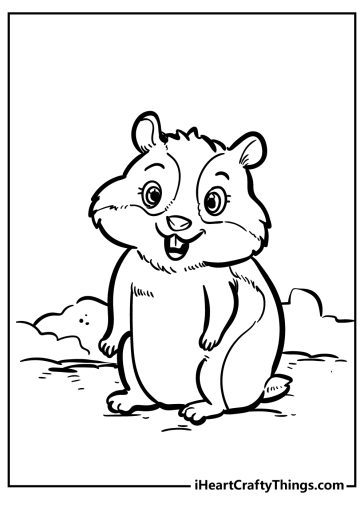 Hamster Coloring Pages free printable