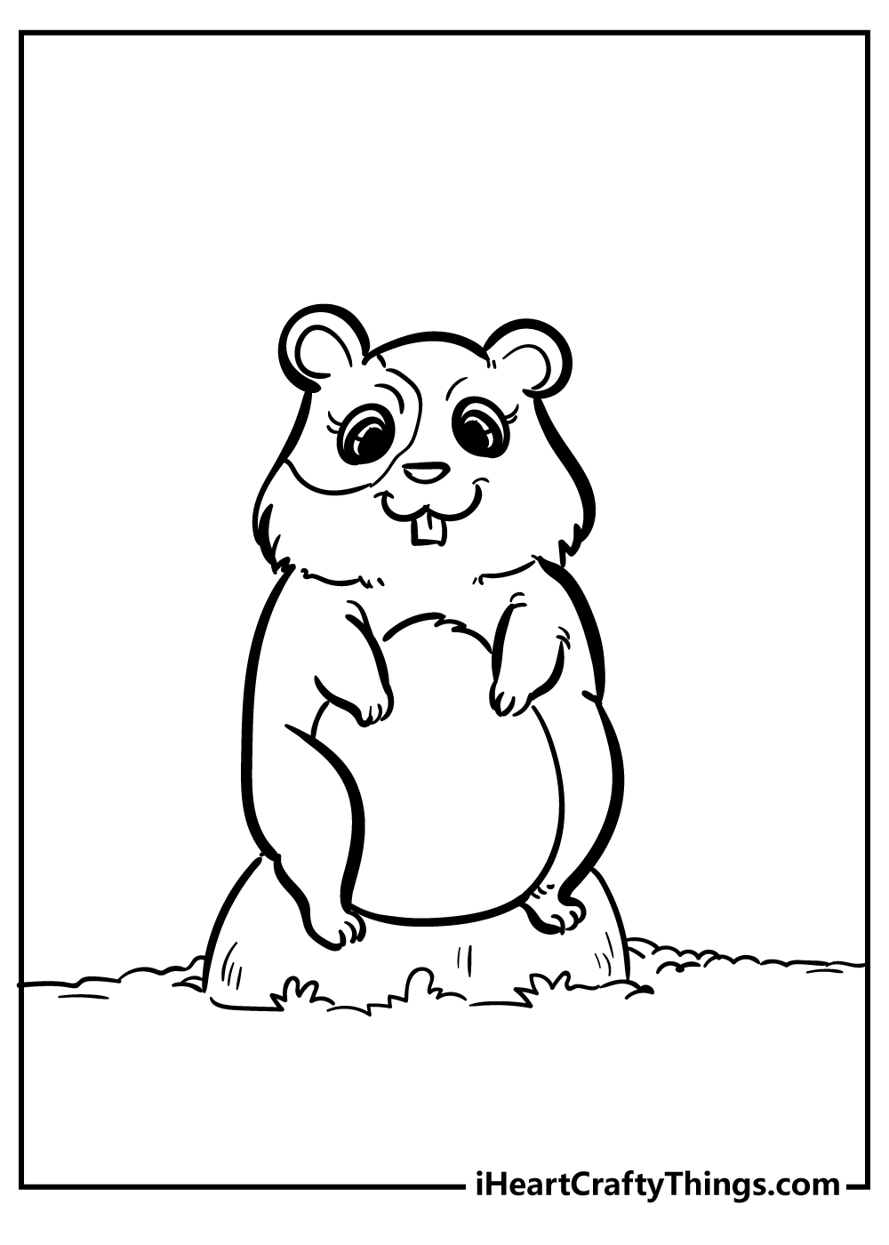 Hamster Coloring Pages for preschoolers free printable