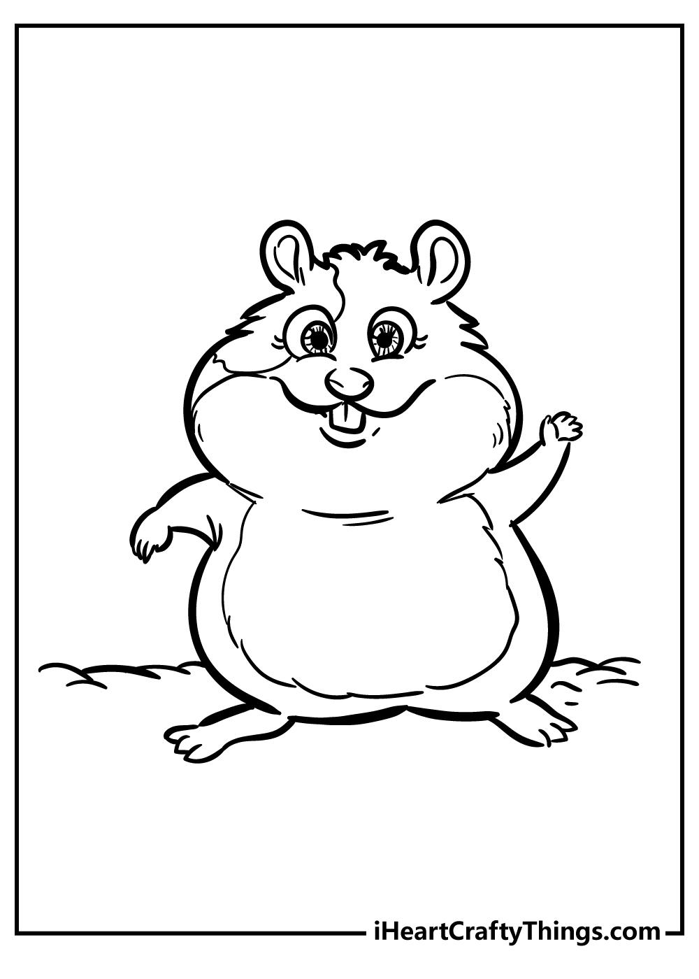 Hamster Coloring Book free printable
