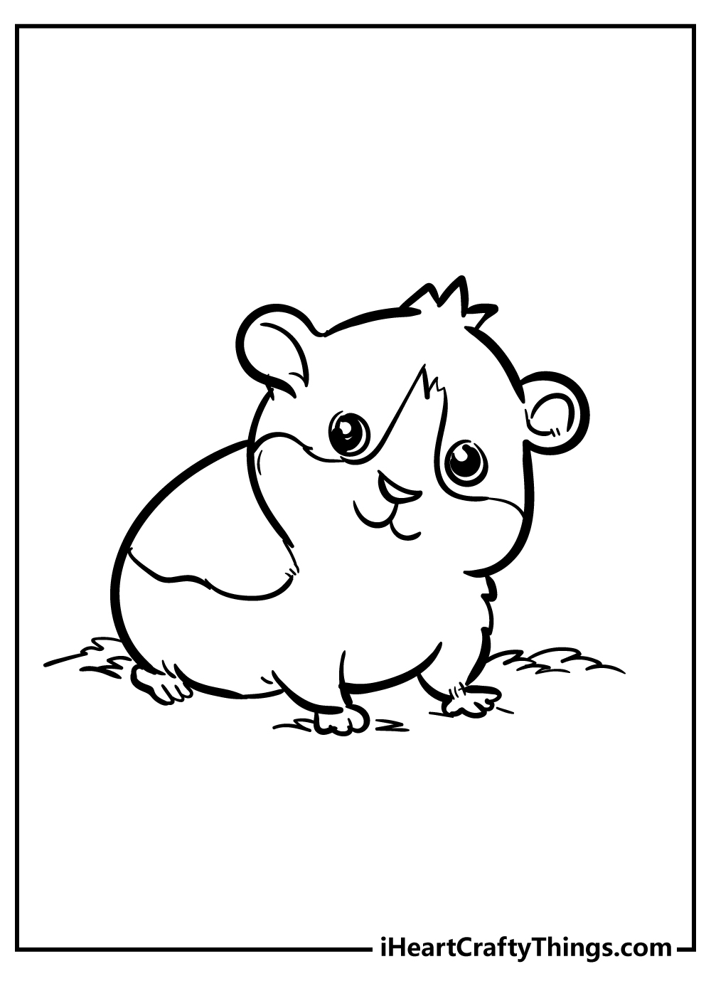 Hamster Coloring Book for kids free printable