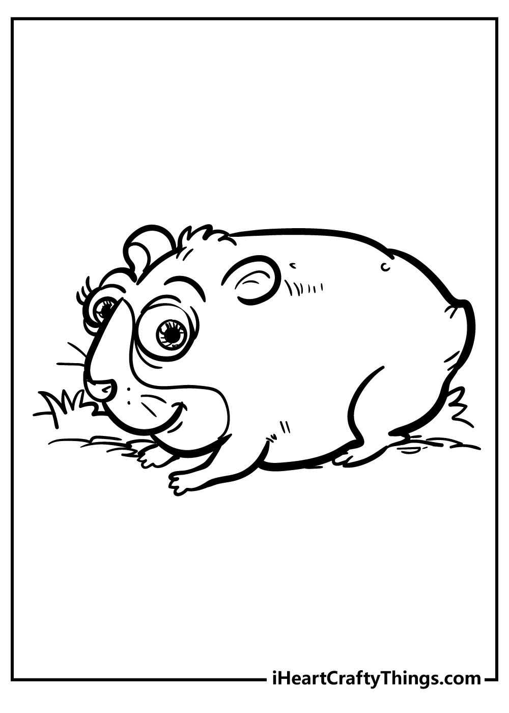 Hamster Coloring Sheet for children free download