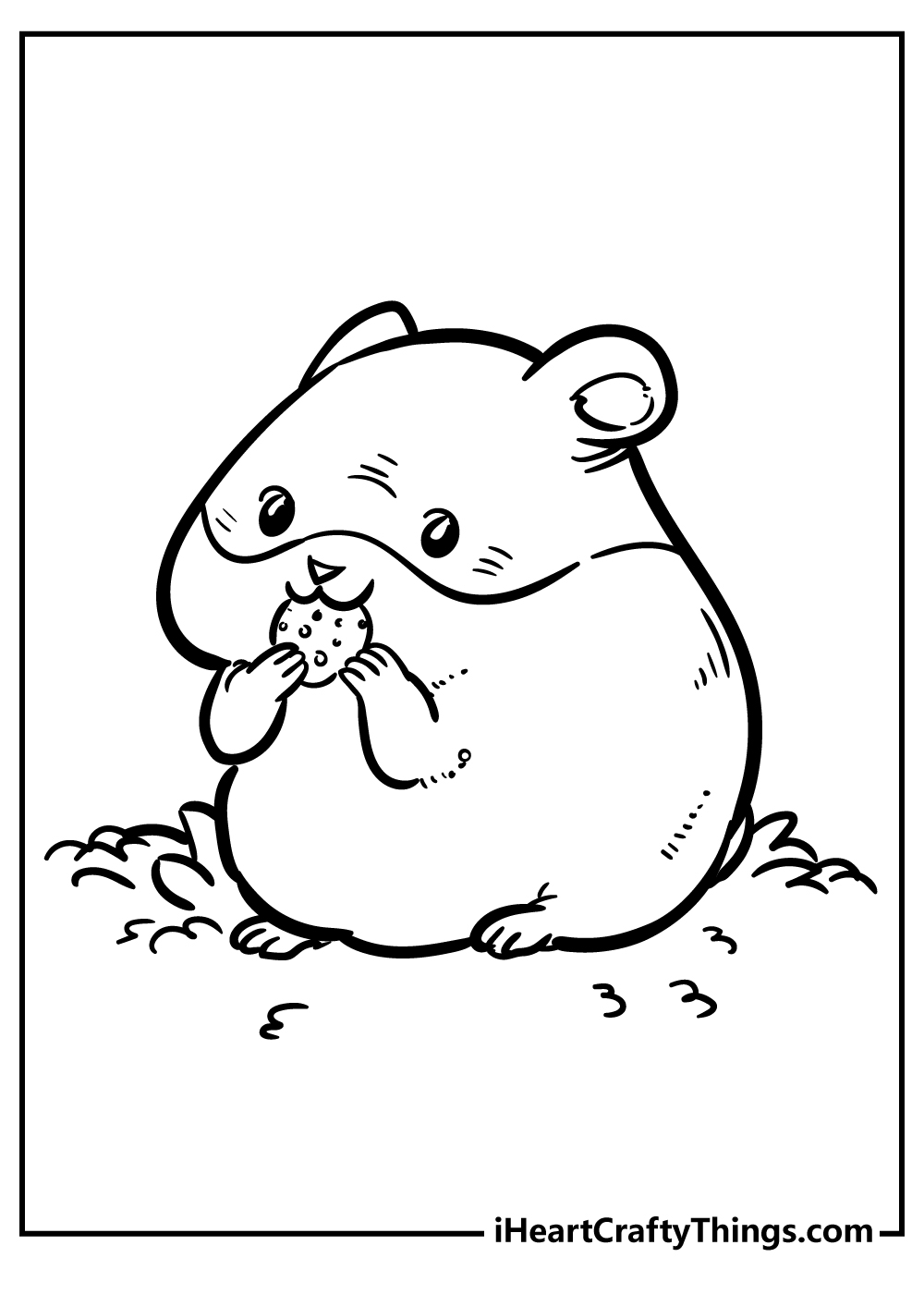 Hamster Coloring Original Sheet for children free download