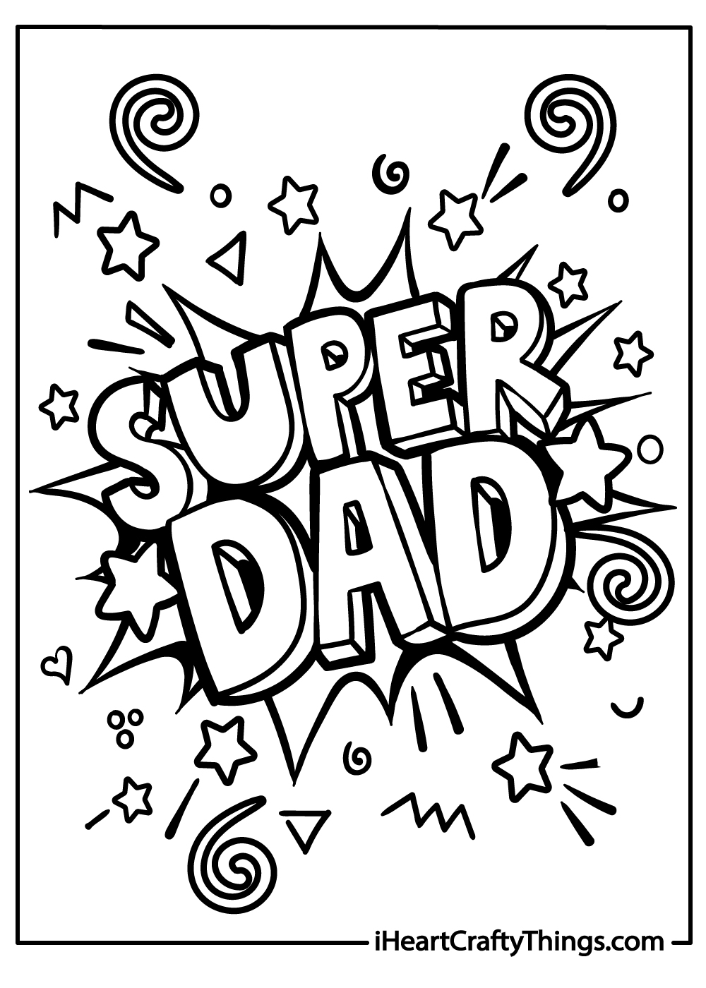 super dad coloring pages for kids