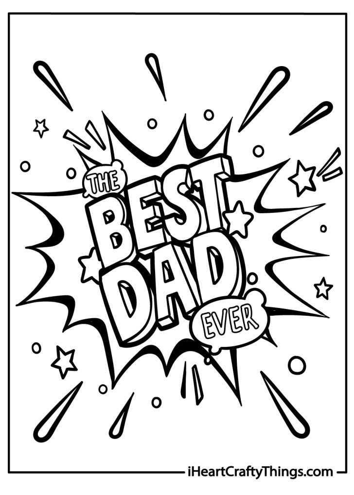 Happy Birthday Dad Coloring Pages (100% Free Printables)