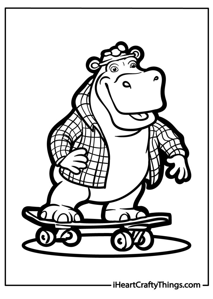 Hippo Coloring Pages (100% Free Printables)