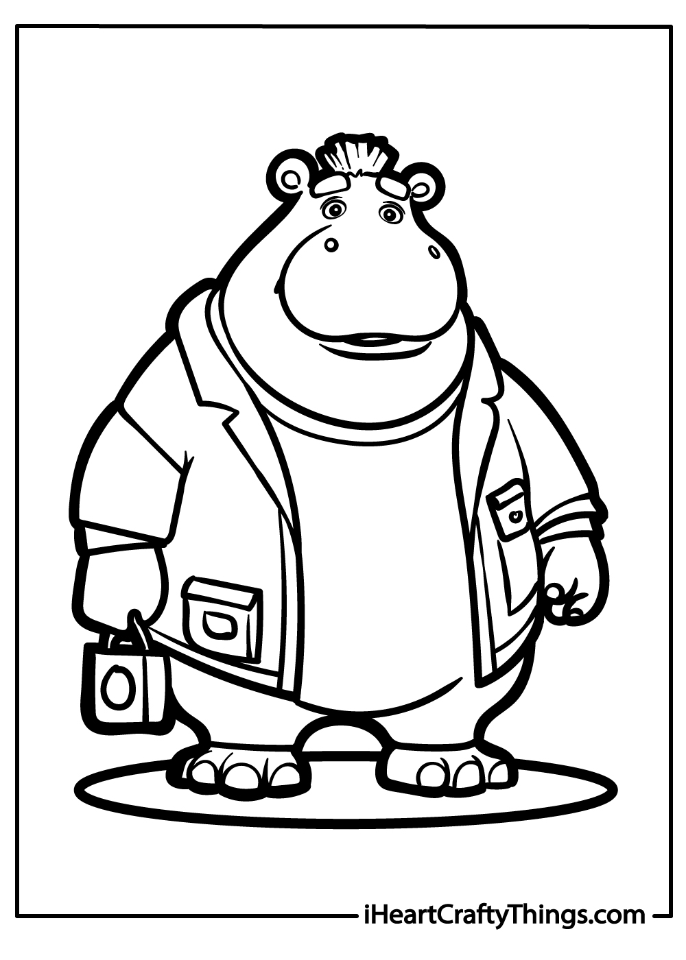 original hippo coloring pages