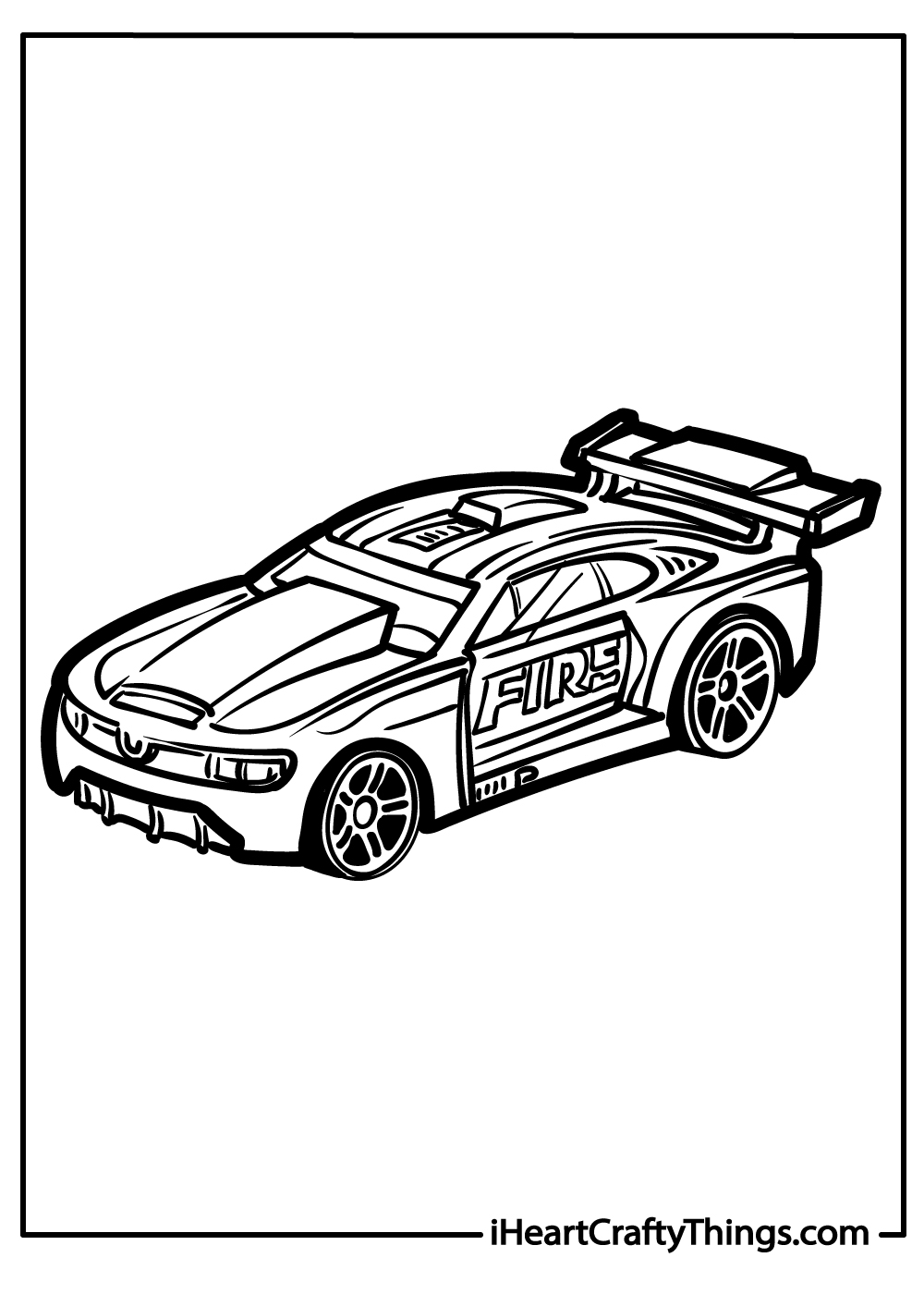 hotwheels free coloring pages
