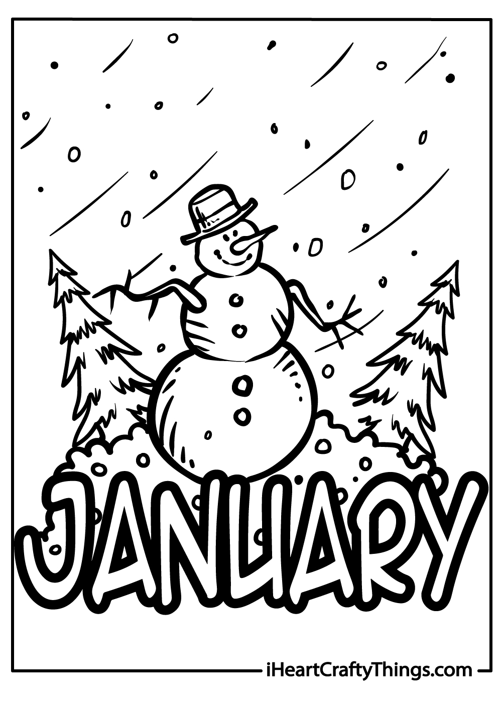 January coloring pages for kids