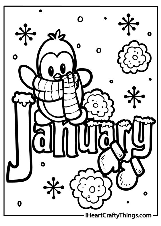 January Coloring Pages (100% Free Printables)