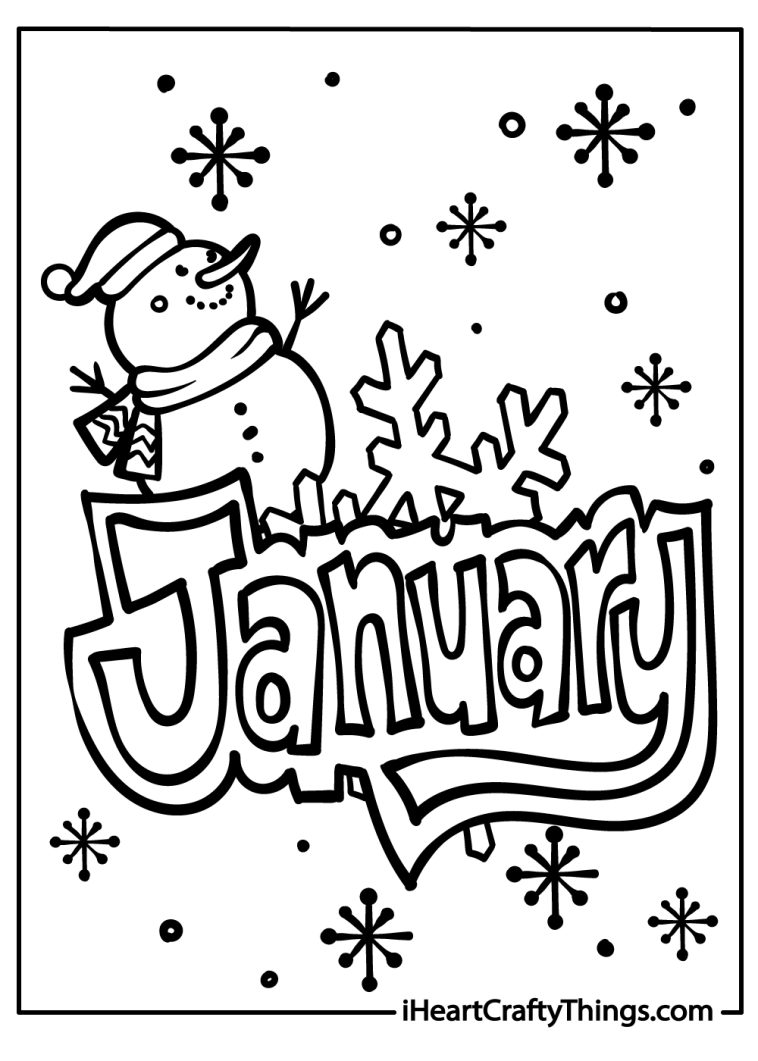 January Coloring Pages (100% Free Printables)