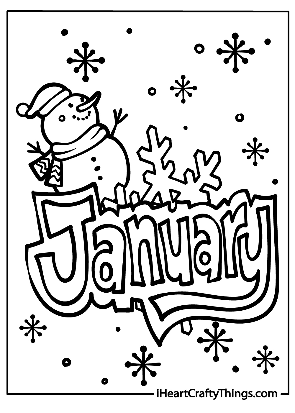 original January coloring printable