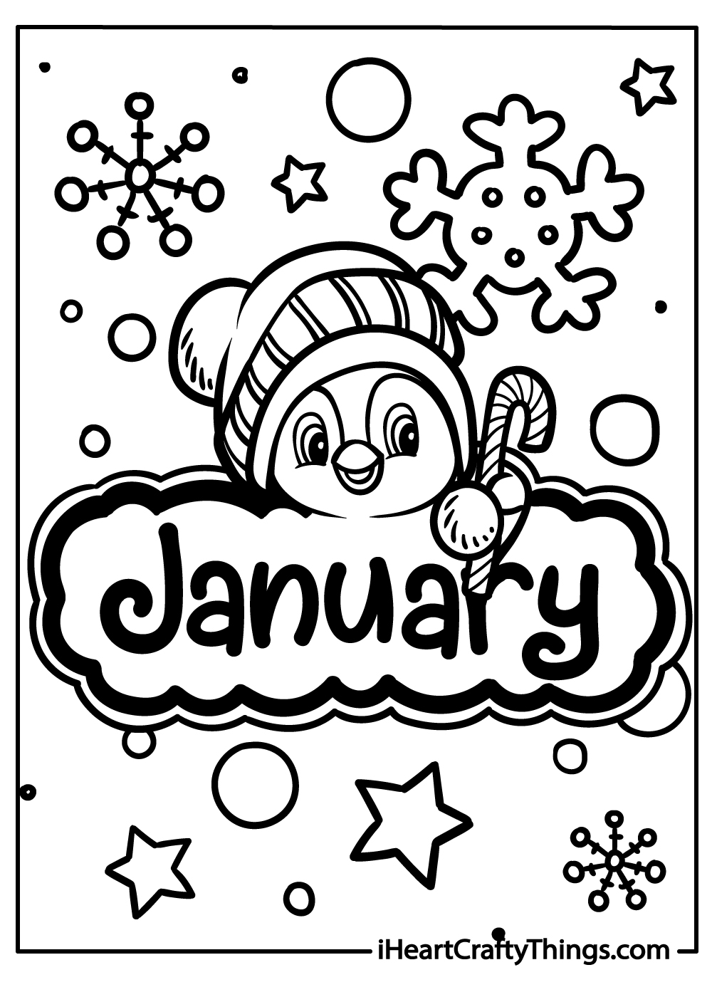 new January coloring printable