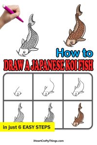 Japanese Koi Fish Drawing - How To Draw Japanese Koi Fish Step By Step