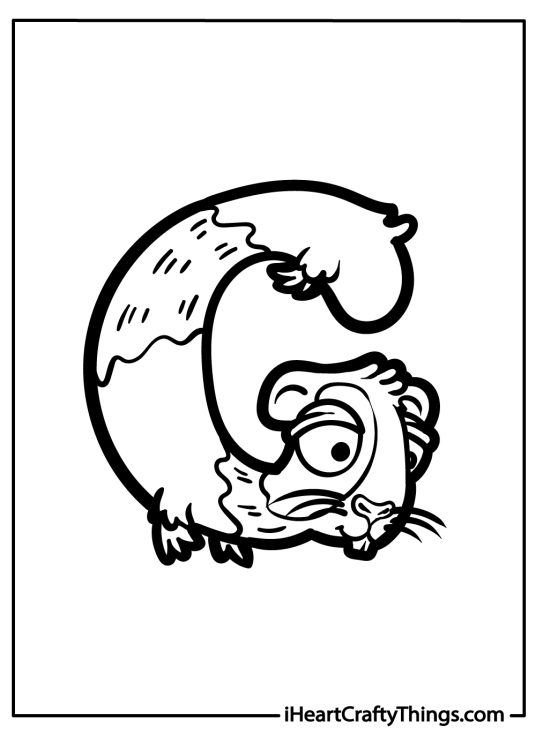 Letter G coloring pages