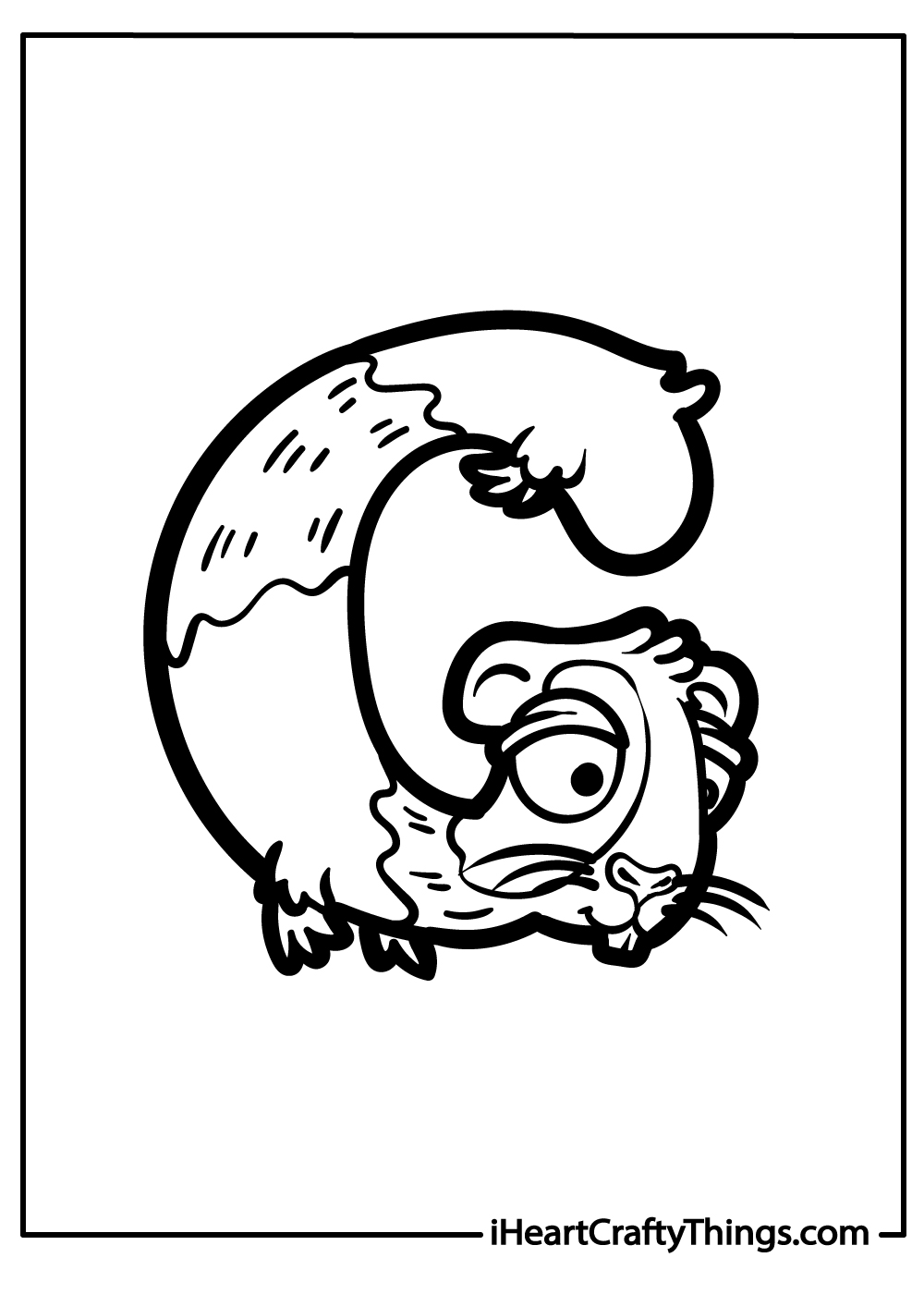 letter G coloring printable for kids