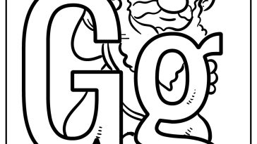Letter G Coloring Pages free printable
