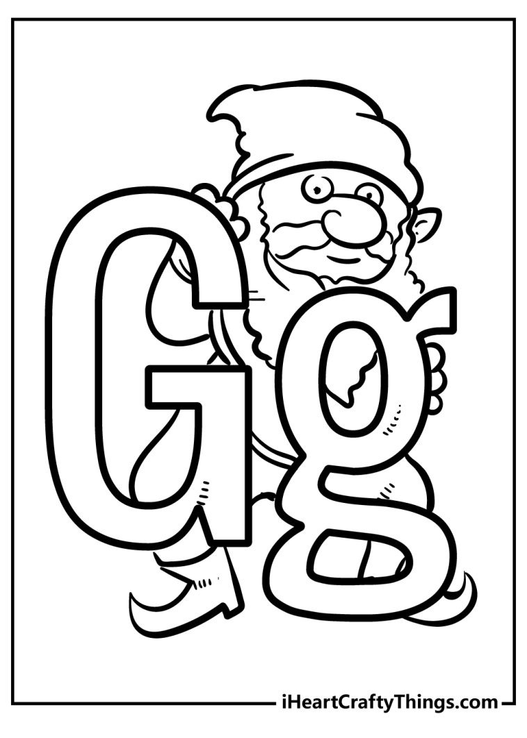Letter G Coloring Pages free printable