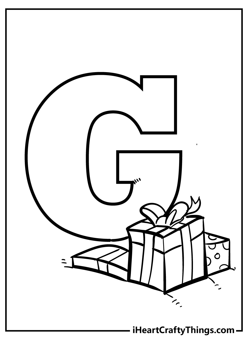 Letter G Coloring Book for kids free printable