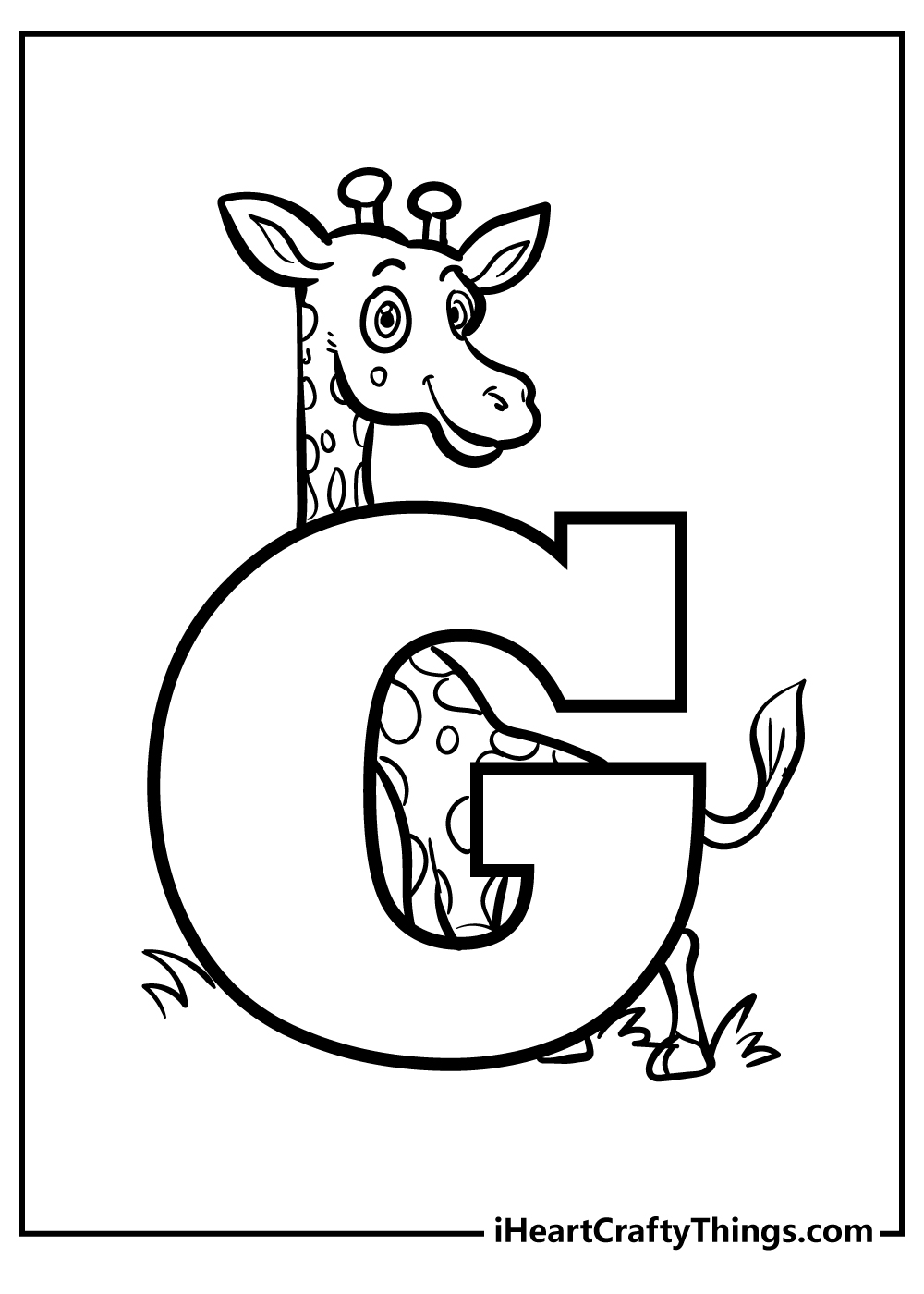 Letter G Coloring Book for adults free download