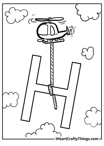 Letter H Coloring Pages free printable