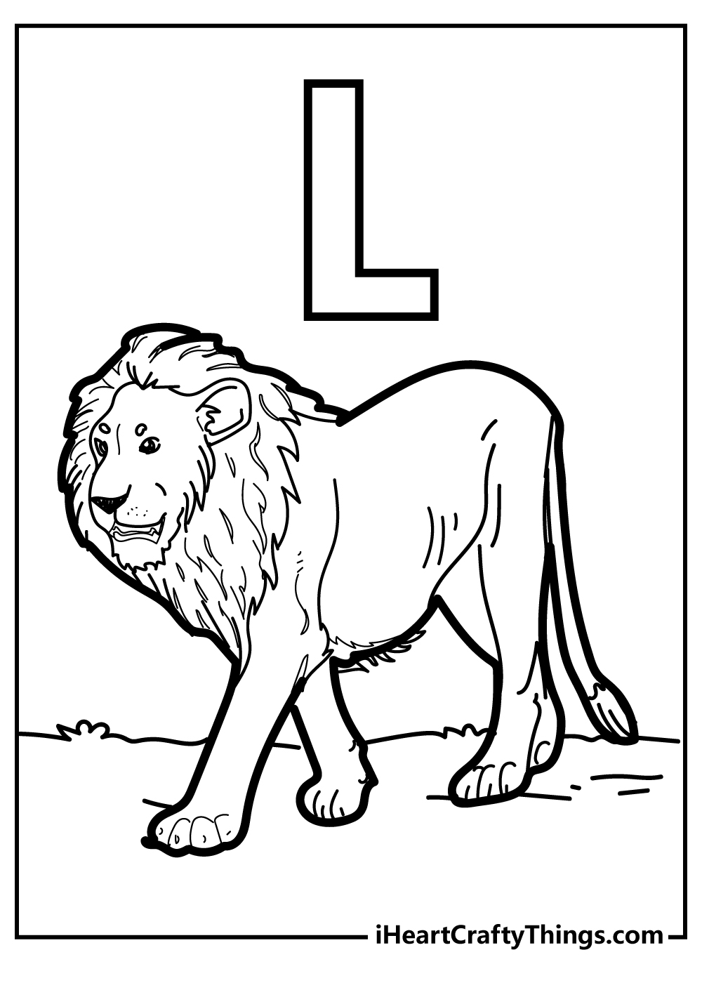 Letter L Coloring Book for adults free download