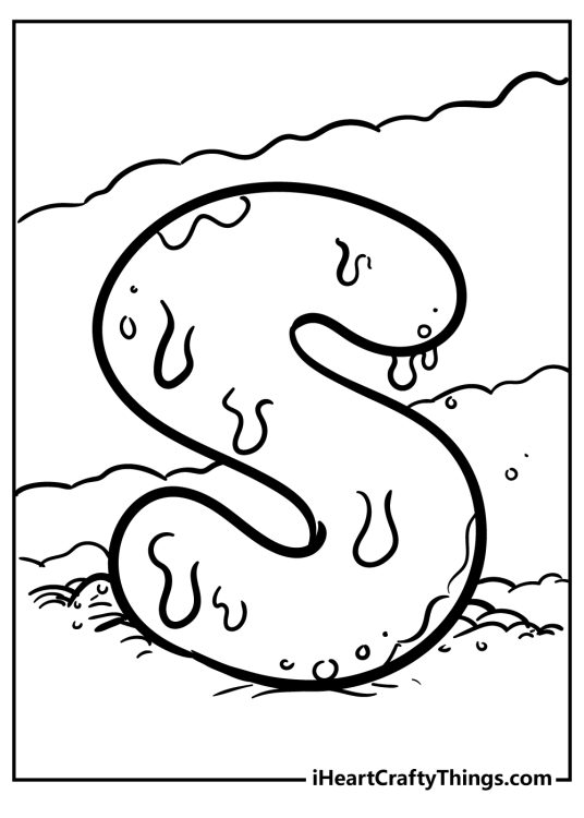 Letter S coloring pages