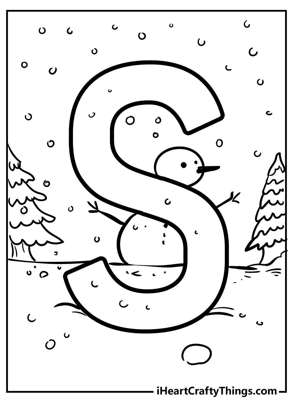Letter S Coloring Book free printable