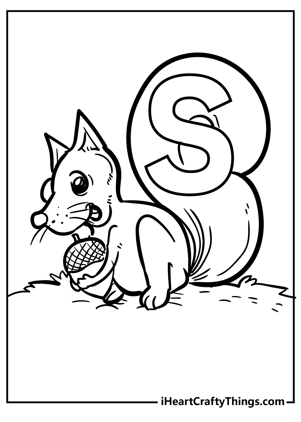 Letter S Coloring Sheet for children free download