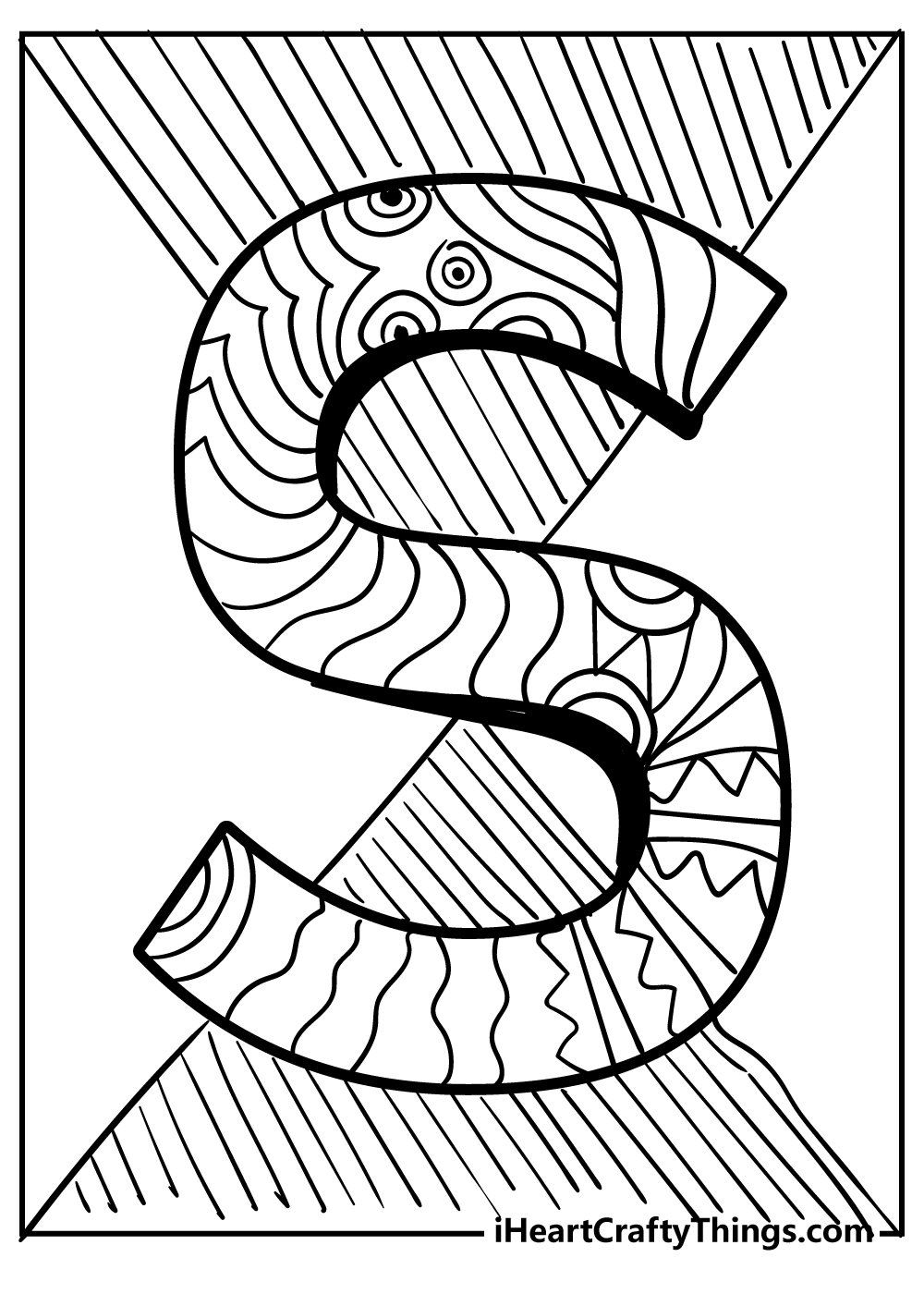 Letter S Coloring Book for adults free download