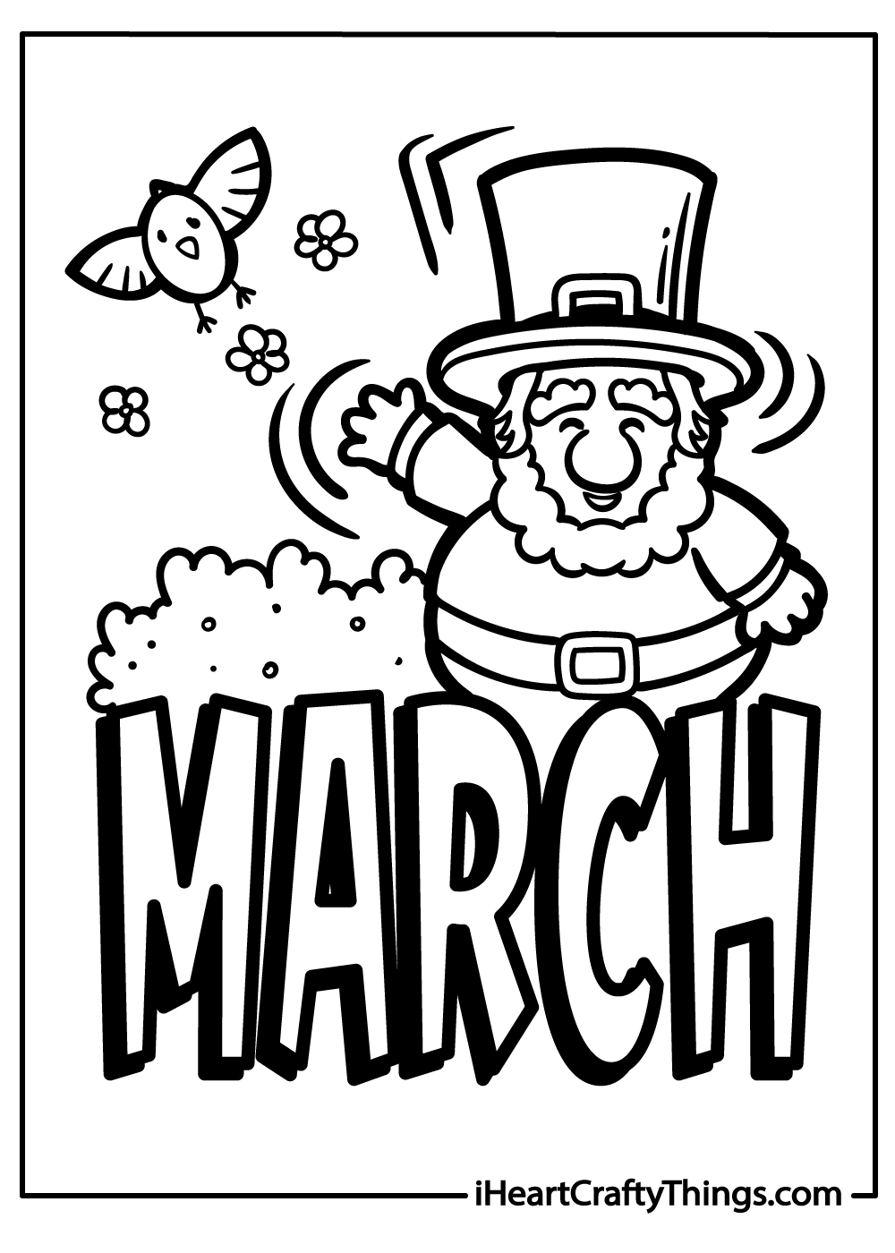 March Clipart Black And White