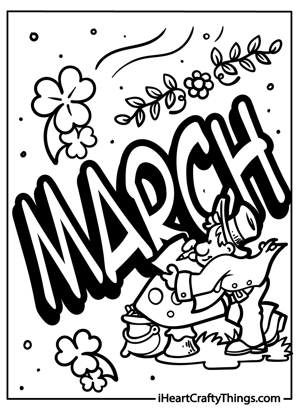 march coloring printable for kids