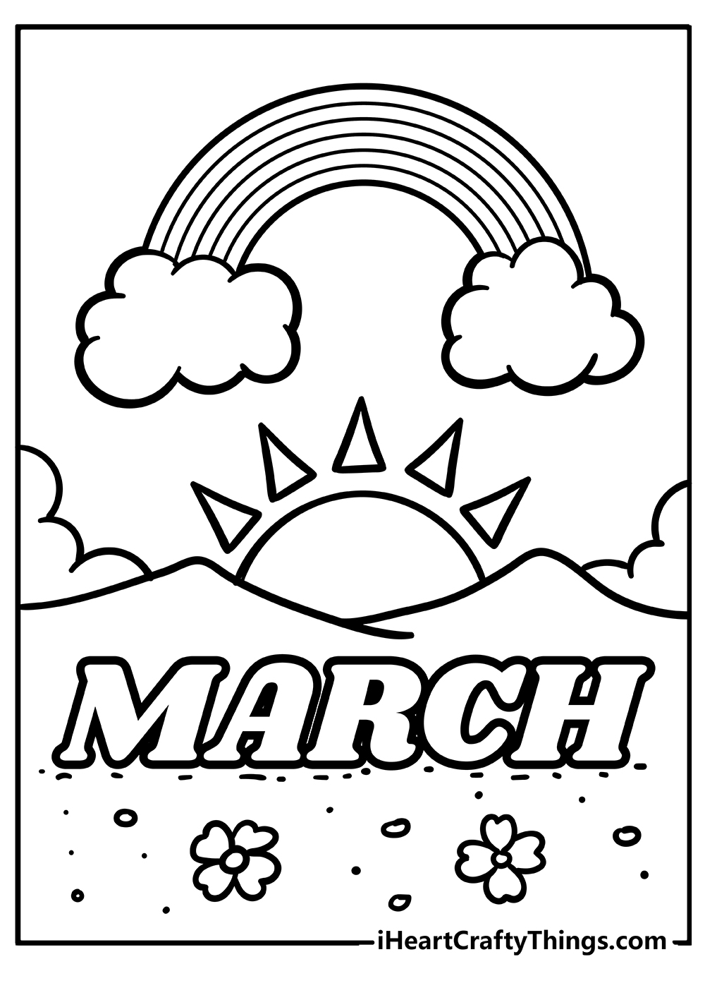 March Coloring Pages for preschoolers free printable