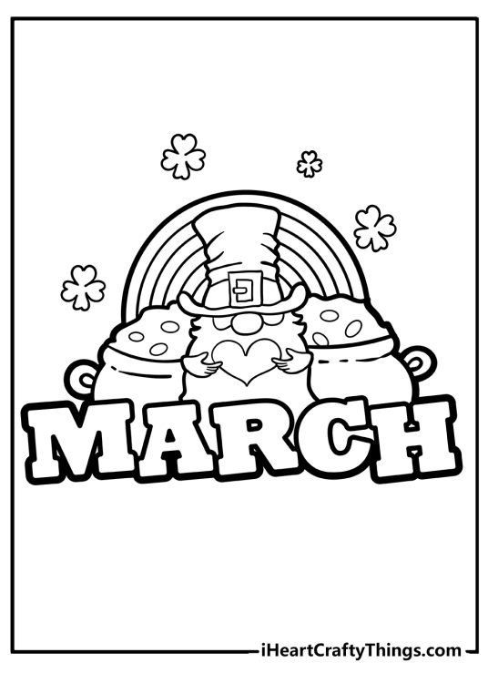 March Coloring Book free printable