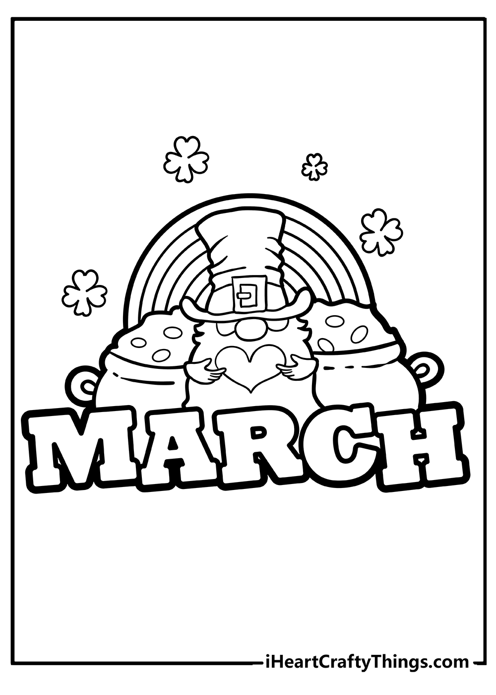 March Coloring Book free printable