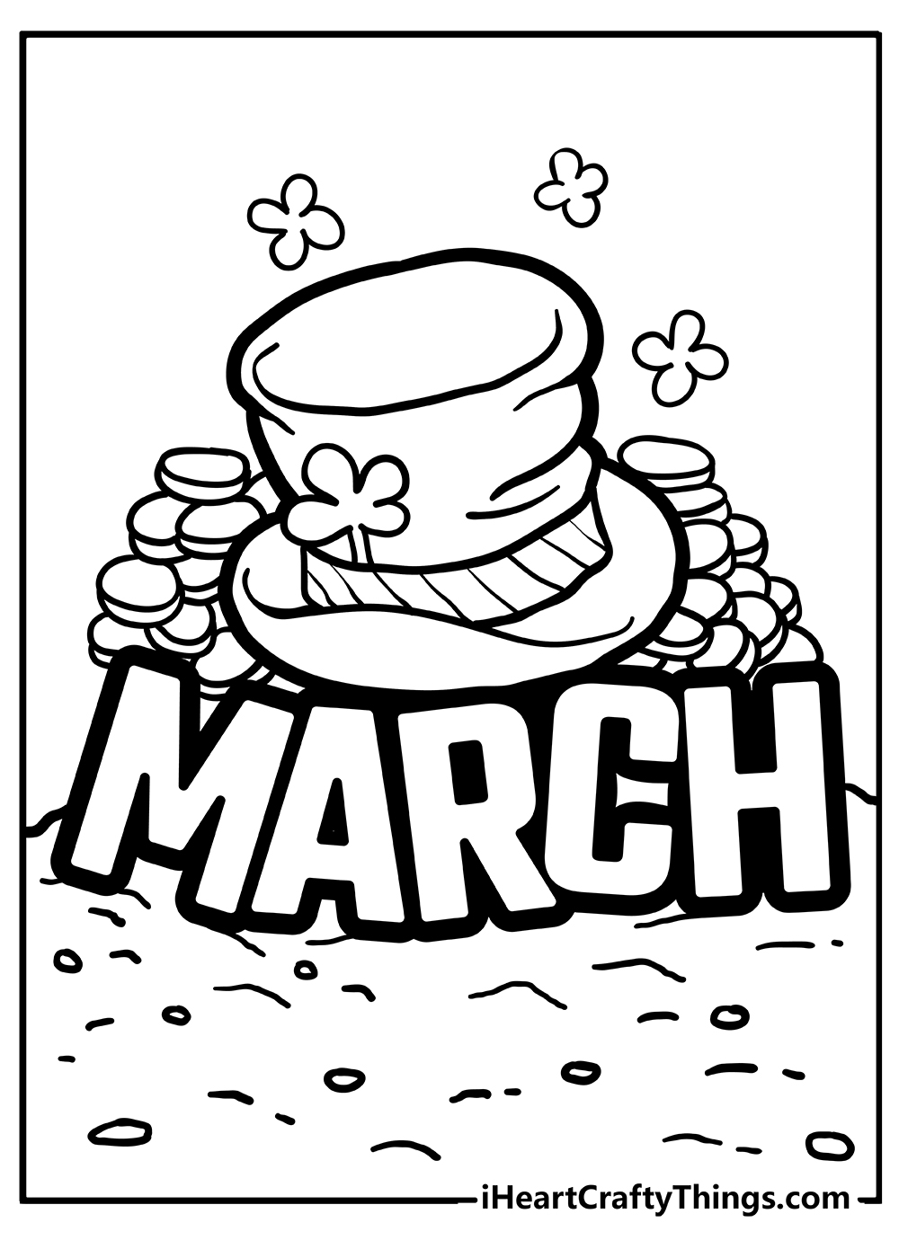 March Coloring Sheet for children free download