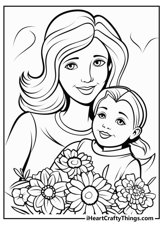 25 Mother’s Day Coloring Pages (100% Free To Print PDFs)