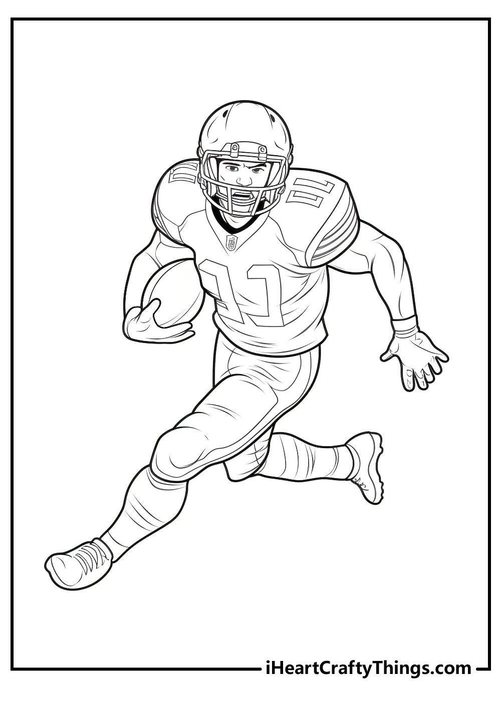 NFL coloring pdf sheet free download