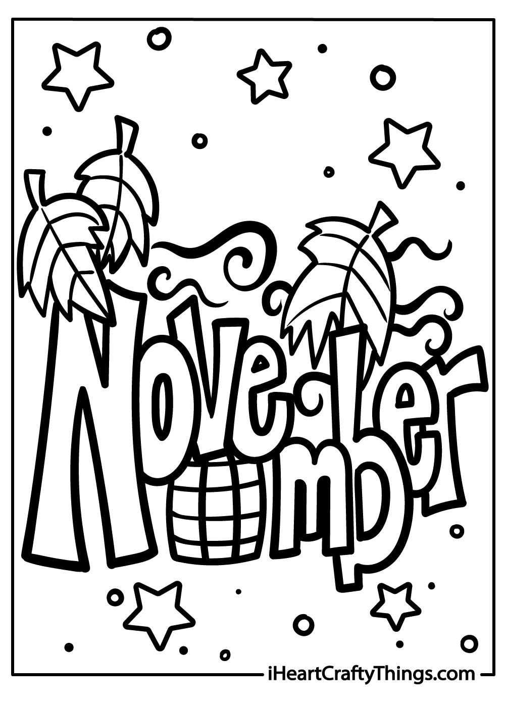 November coloring printable for kids