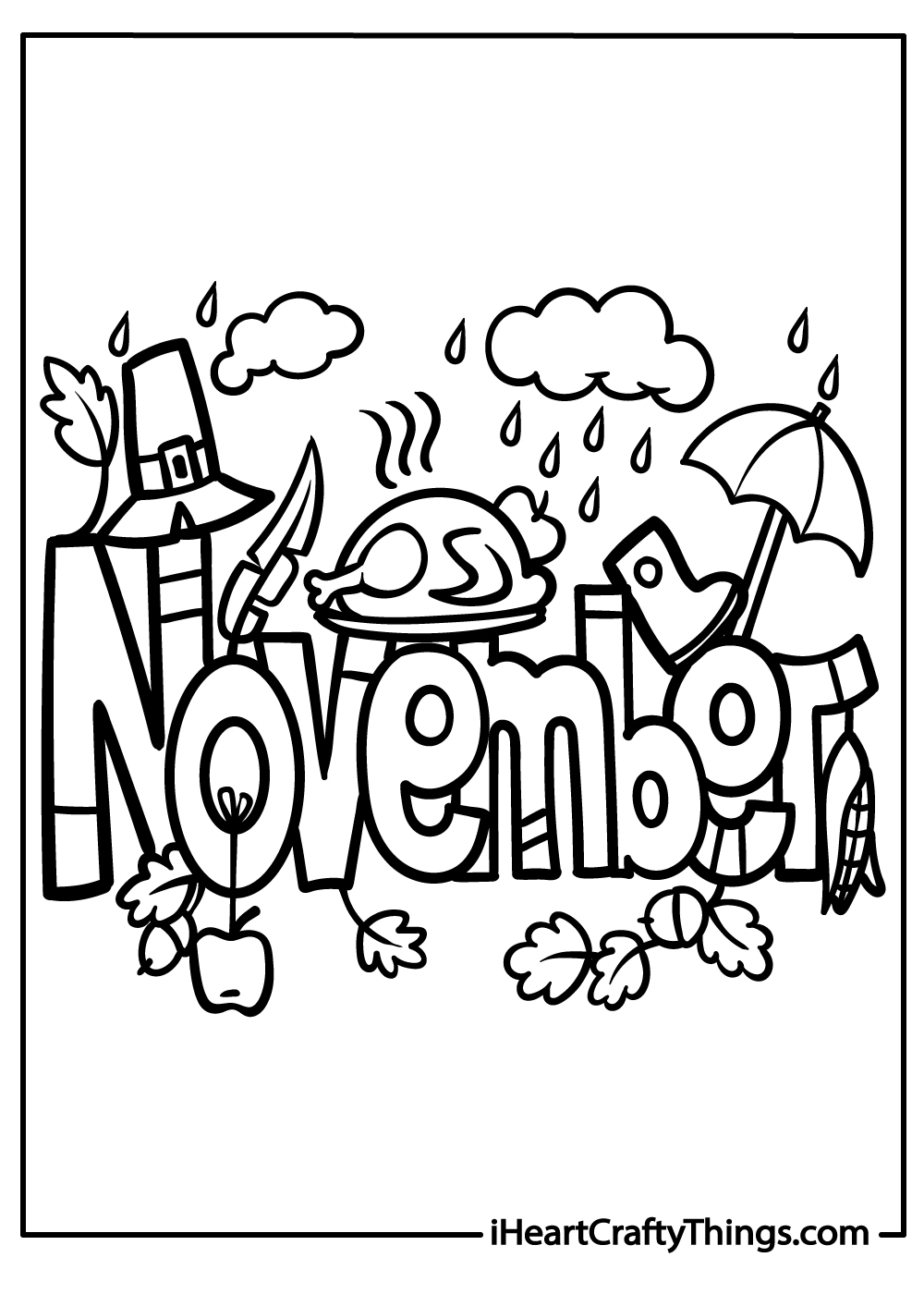 original November coloring printable