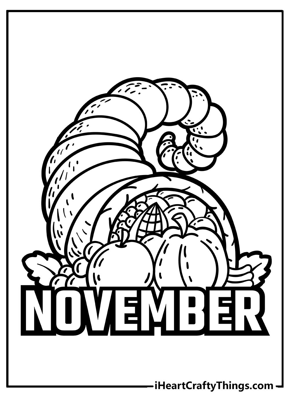 November Coloring Pages for preschoolers free printable