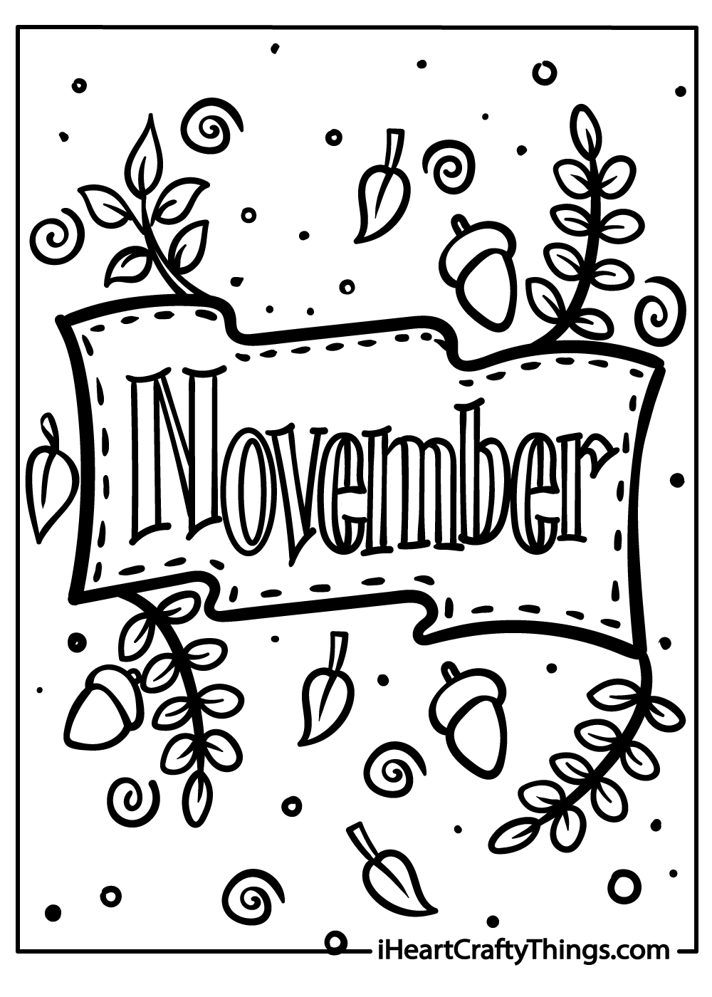 November coloring sheet free download