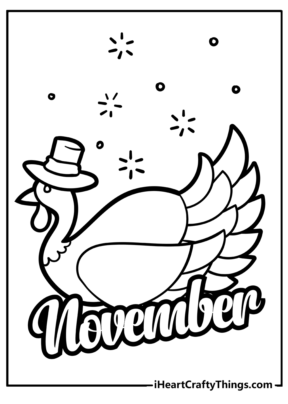 November Coloring Book for kids free printable