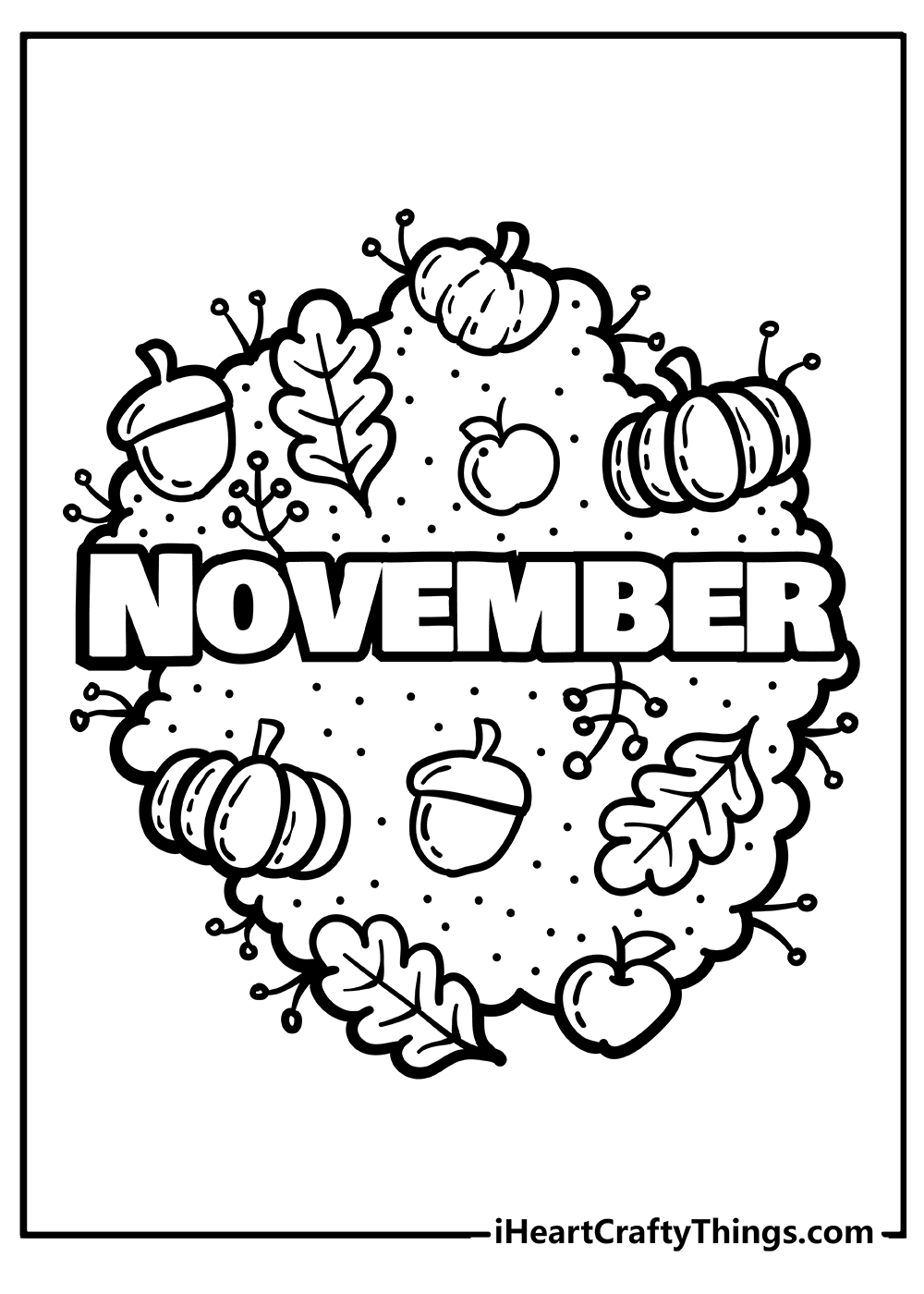 November Coloring Original Sheet for children free download