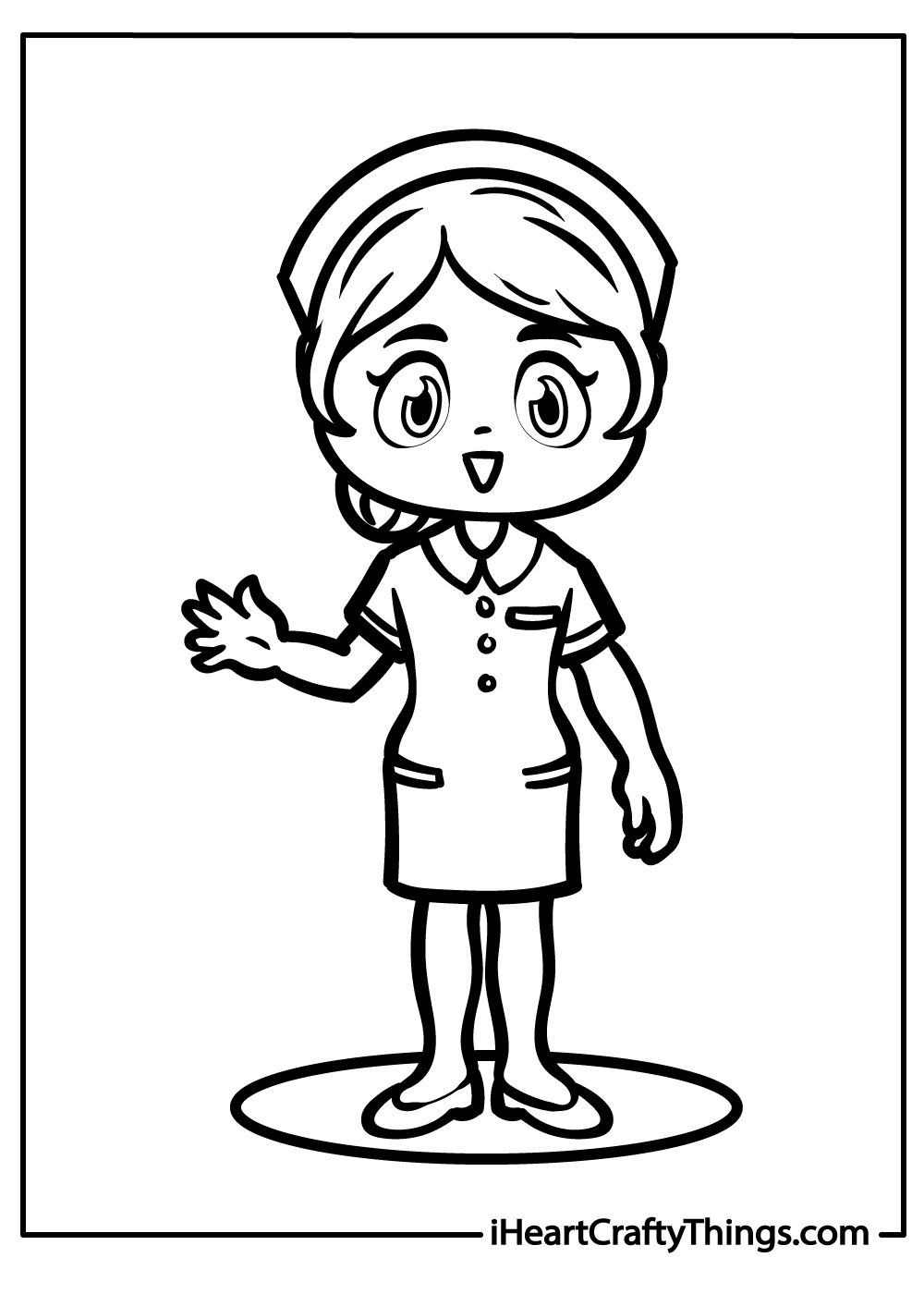 Beautiful Nurse Printable Coloring Pages - Free Printable Coloring Pages