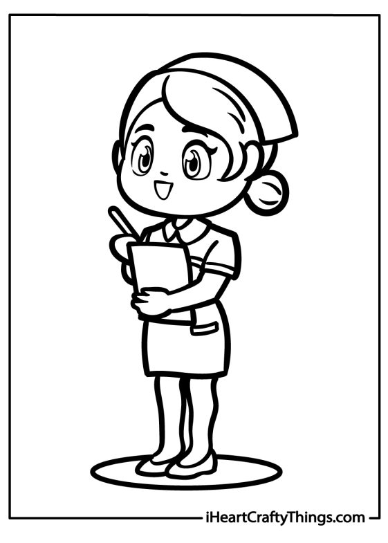 Nurse Coloring Pages (100% Free Printables)