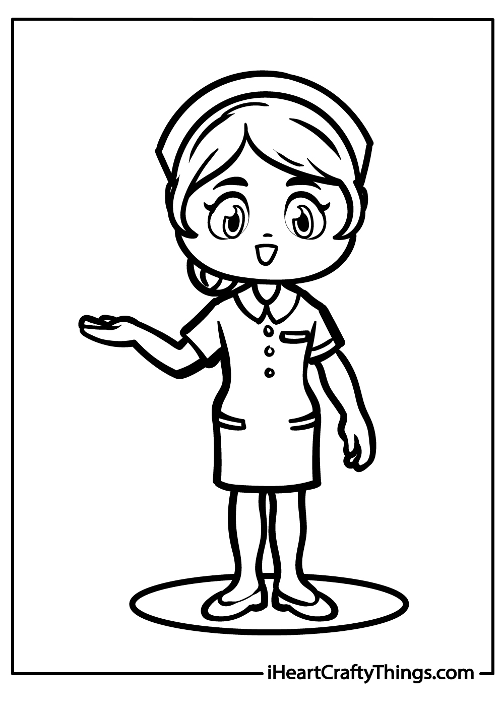 nurse coloring printable